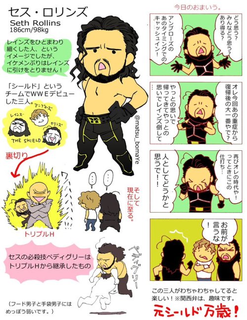 wrestlingisfake: Illustrated guide to the WWE Japan tour by matsu_bomaYe