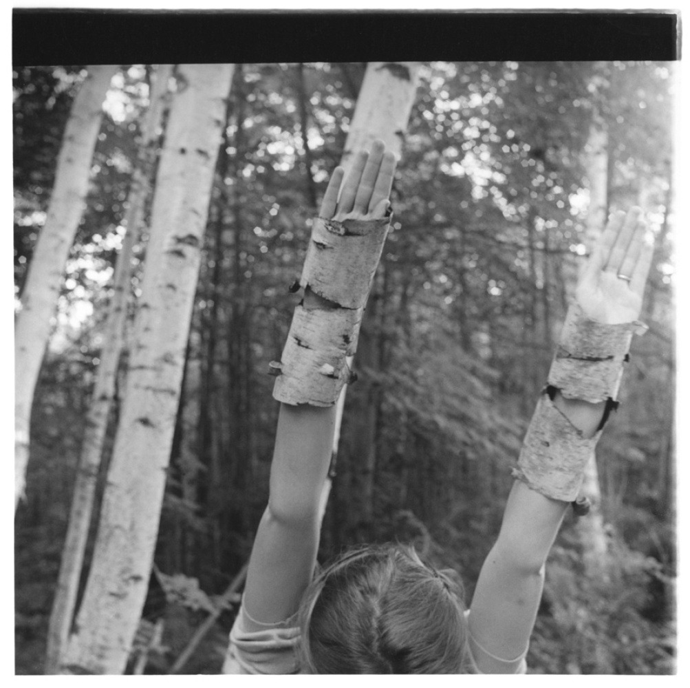 jennycompton:  Francesca Woodman Untitled (from the Angels series), Rome, 1977 Gelatin