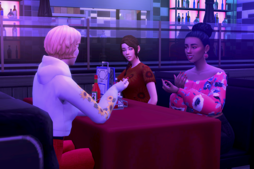 demondare-sims: ~ Casual dinner looks ~1. hair / hoodie / jeans2. hair / shirt / jean