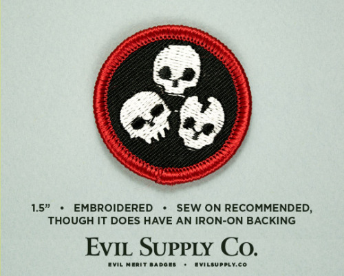 Built Skeleton Army evil merit badge (on sale for $2.25 this week!)A skeleton army comes with signif