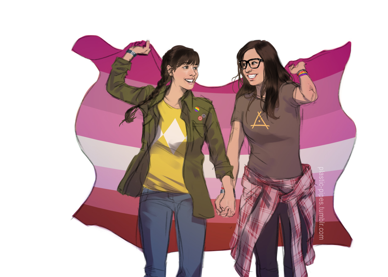 plastic-pipes: Femslash February 2018: Elena and Syd from One Day at a Time all right,