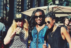 Natasha Lyonne, Uzo Aduba, and Samira Wiley at the São Paulo Gay Pride Parade, June 7, 2015.