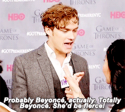 serfborts:  Finn Jones (of Game of Thrones) on which female celebrity he’d like