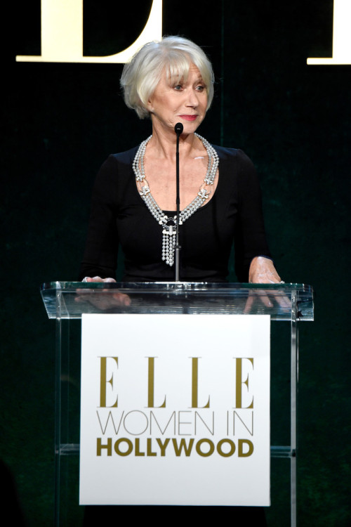 aprilwearsgucci:   Honoree Helen Mirren speaks onstage during the 23rd Annual ELLE Women In Hollywoo