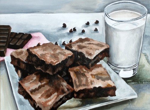 I've Wanted To Paint Brownies For Some Time And I Finally Did It. I Also Wanted To Use Acrylic Paint