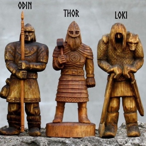 religions-of-the-world: Odin, Thor, and Loki #odin #thor #loki #norse #norsepaganism #asatru #norsem