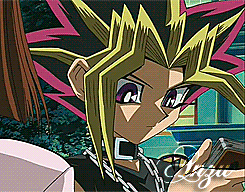 hugh9rt0j9h5:  Yami smiling at his friends 