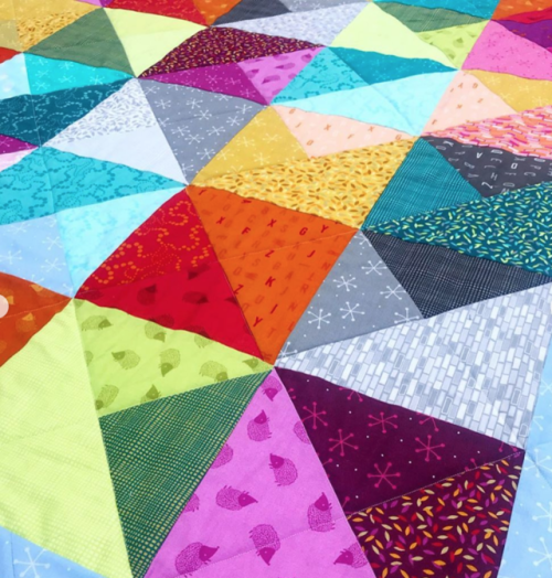 Tensquare Rainbow Quilt by piperautumndesigns on Instagram