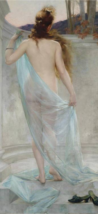 colourthysoul: Édouard-Marie-Guillaume Dubufe - Diana leaving her bath