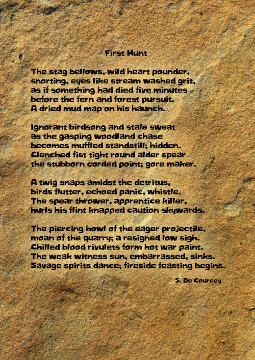 ‘First Hunt’ poem, April 2016.