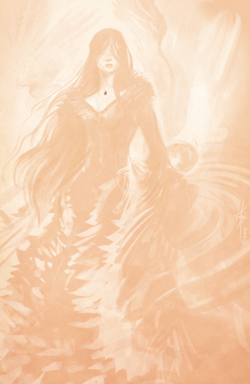1hr speedpaint: Lady swan, fairy of the roving lake. 