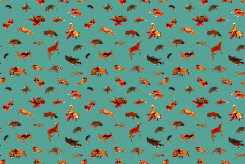 Revisited my roadkill pattern from two years ago and made it better and with a variation of colours!