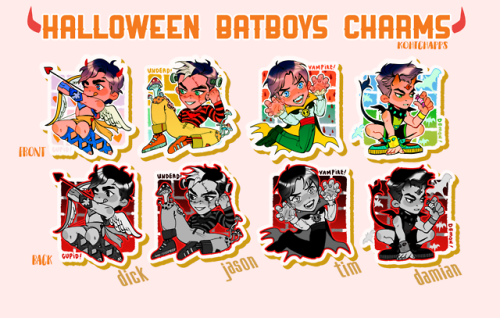 kohichapeau:new batboys charms are up on my shop! wanted to try my hand at making something seasonal