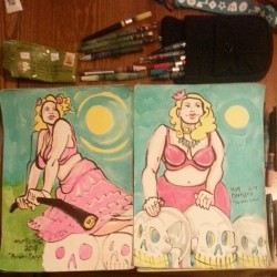 Drawings of Porcelain Dalya from Dr. Sketchy’s