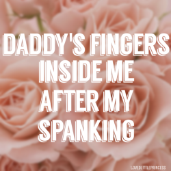 lovedlittleprincess:  He makes me so wet when I’m bent over his knee and he spanks my ass til it’s pink.