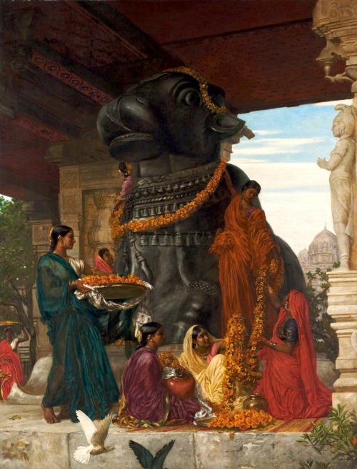 The Handmaidens of Sivawara preparing The Sacred Bull at Tanjore for a festival  Artist: Valent