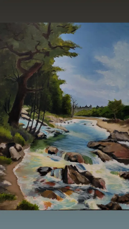 50x70cm Tuval üzerine Yağlı Boya Manzara çalışmam 