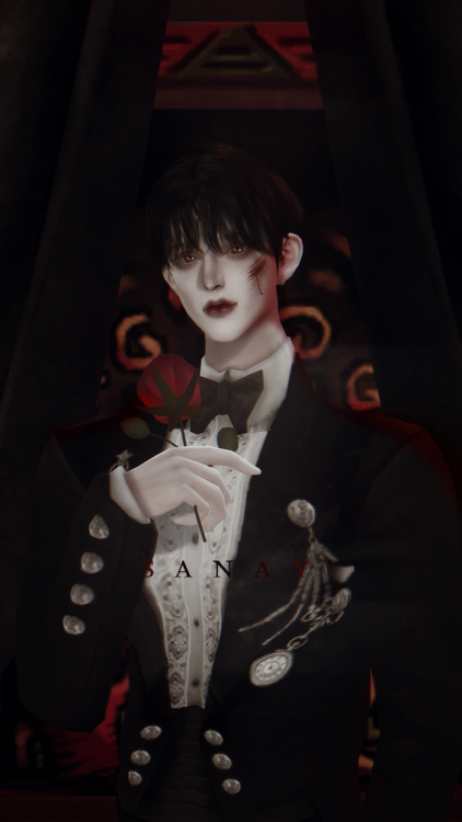 This sims has used KAT ’ s Vampire makeup and tattoo set @katrina-y    汤上也来悄悄表白  飘走 谢谢KK的礼物~~~