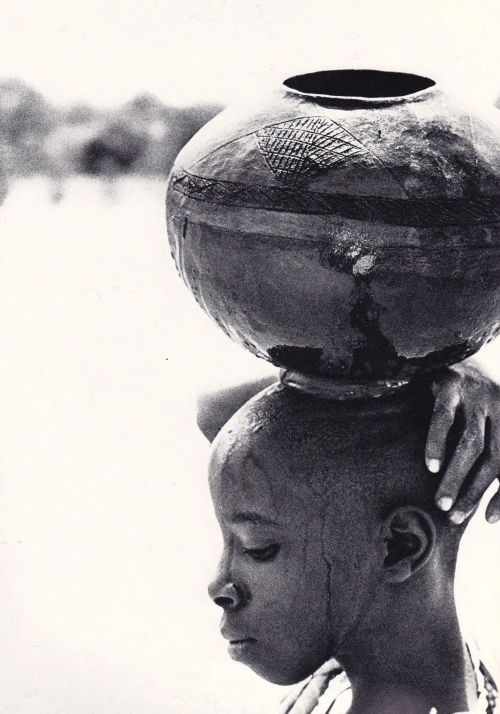 Sam Haskins.  Venda water carrier, South Africa, 1967.  