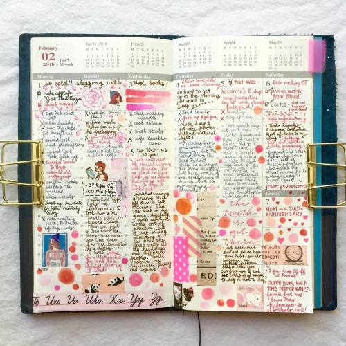 Week 5 in the TN. Working with the color pink always lifts my spirits and makes me happy. #journal #