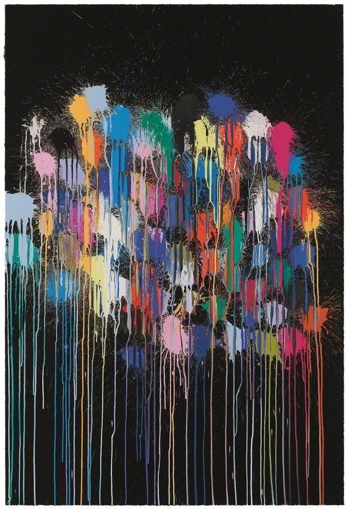 thunderstruck9:Ian Davenport (British, b. 1966), Colour Splat Cloud (black), 2017,