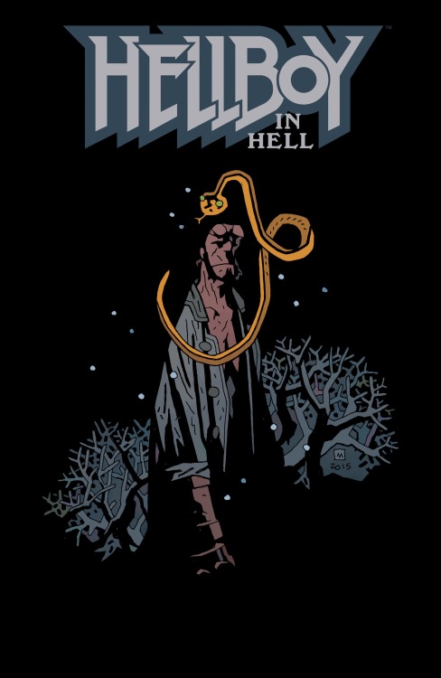 Hellboy in Hell art by Mike Mignola. “The path to paradise begins in hell.”    ― Dante Alighieri 