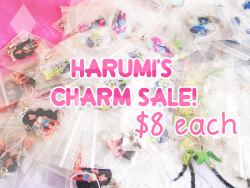 princessharumi:  So I have a few medical bills of my own and a few for my dad’s to pay for and stuff so I’m holding a charm sale on the last of my stock ! Garnet, Peridot, and Lapis Lazuli are sold out but the rest are still available and are Ű each