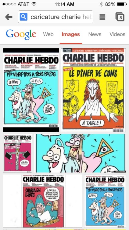 somesocialjusticebullshit:  As a Roman Catholic I find it hilarious that people call me intolerant for standing behind Charlie Hebdo, when they’ve drawn insulting caricatures about my religion as well.