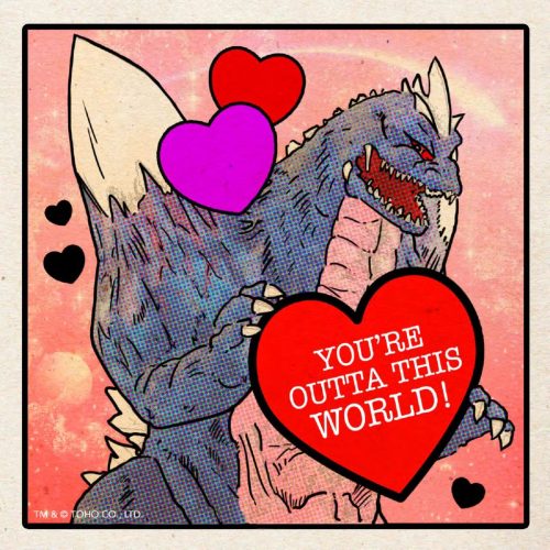 Godzilla crashes his way into our hearts with an assortment of valentines for your kaiju crush this 