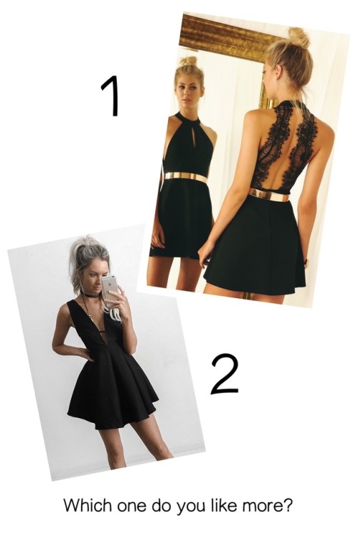 simibridal: Two short black homecoming dresses!  I love both of them!❤️