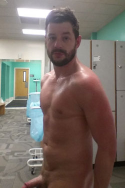 southernnudist-blog:Locker-room semi-boner