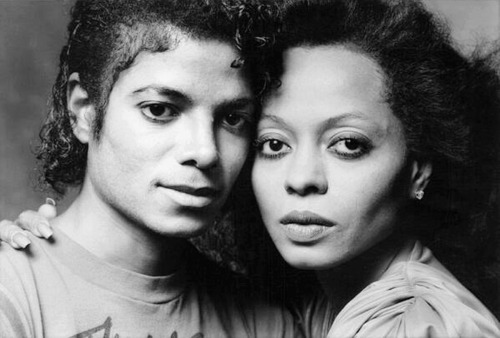 Diana Ross and Michael Jackson photographed by Norman Seeff, 1982.