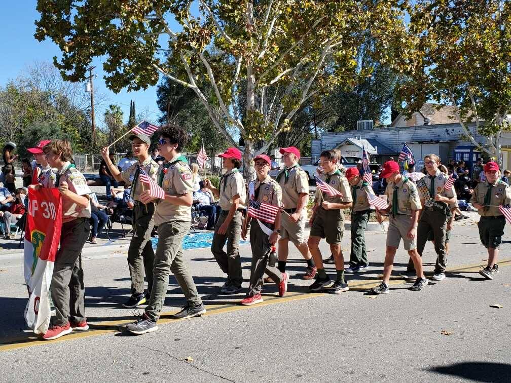 Troop 318B & G showed up to the Murrieta Veteran’s Day parade to celebrate and support our Veterans!
Special Shoutout to Mr. McAfee! Thank you for your 24 years of service! We all appreciate it!