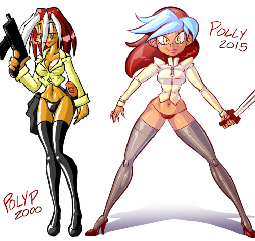 superhappy: Polyp (Jul 2000) vs. Polly (Jun 2015)
