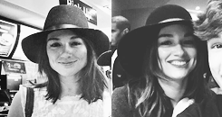 :  Crystal Reed + hats  &ldquo;And also you don’t have to wash your hair that