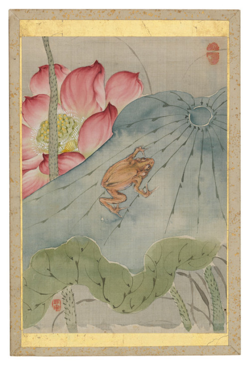 heaveninawildflower:Pictures from an album of silk paintings (19th century) by Okamoto Shūki (Japan,