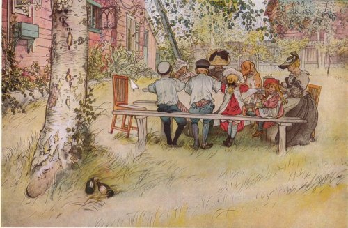 carl-larsson:Breakfast under the Big Birch, 1895, Carl LarssonMedium: watercolor,paperhttps://www.wi