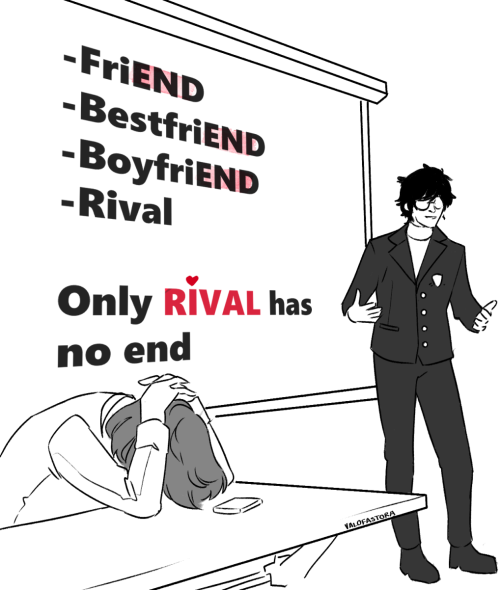 valofastora:This is why you can’t romance Akechi in Royal.Because only rival has no end <3