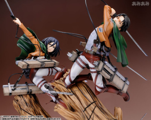  Levi and Mikasa (ARTFX J) by Kotobukiya  I’m going to go to town with pictures of these when they finally arrive.