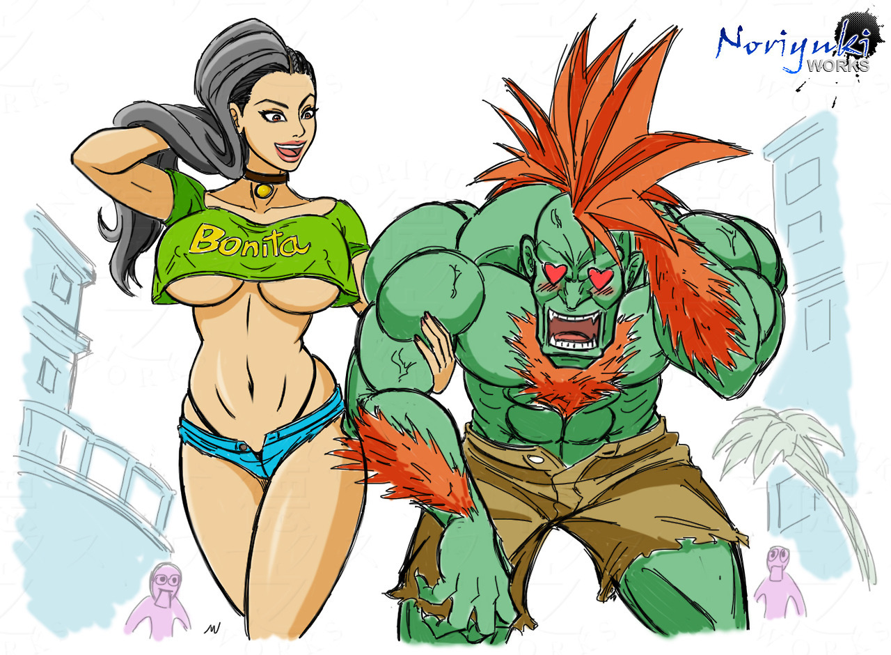 noriyukiworks: Sketch: Laura &amp; Blanka dating  My fav brazilian “Beauty
