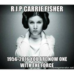 So many great people lost this year!!! 😢 #rip #carriefisher #princessleia