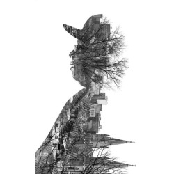 jedavu: Double Exposure Portraits of City