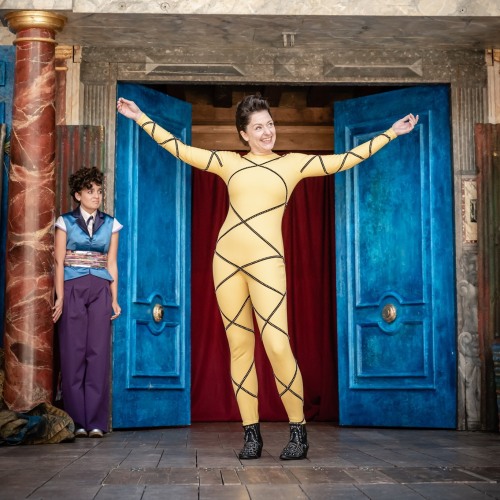 Sophie Russell as Malvolio in the Globe’s Twelfth Night. 