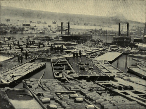 Oil Barges on the Allegheny River, Oil City, Pennsylvania, 1863.