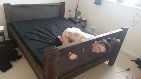 Useful bed to train your wife at home