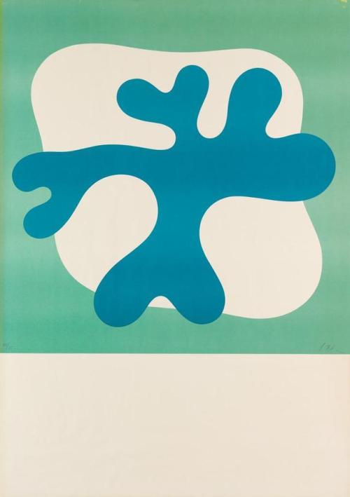 Jean Arp, Plakat Basel (A.345), 1961Lithograph in colors on wove paper, signed in pencil and nu
