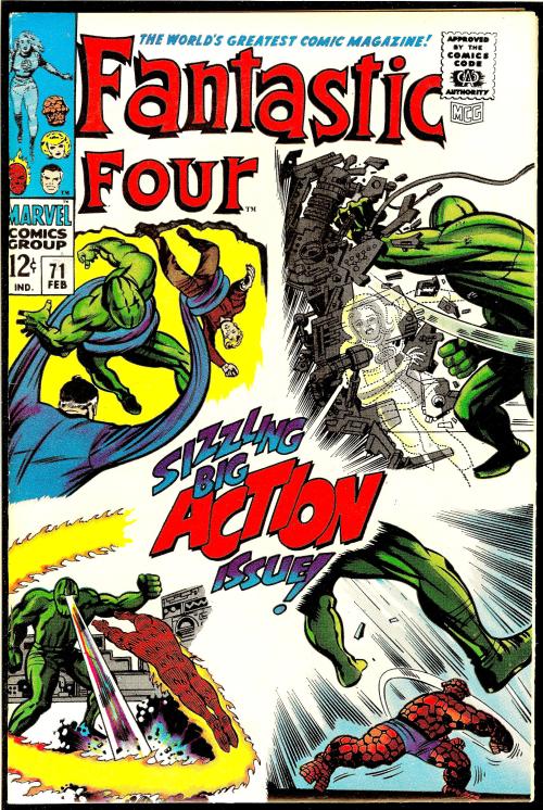 Fantastic Four # 71 , February 1968 , Marvel ComicsOn the cover : Mister Fantastic [ Reed Richards ]
