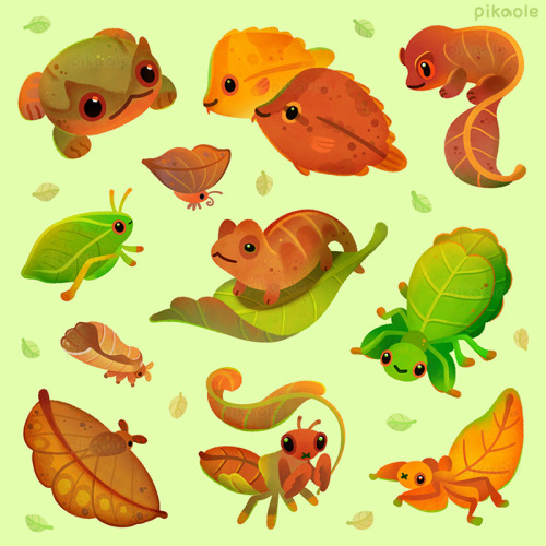 pikaole: Leaf mimics [ Patreon / shop / galaxy themes / insta ]