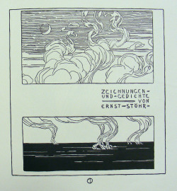 hideback:  Ernst Stöhr (Austrian, 1860-1917) Ver Sacrum, Drawings and Poems, 1899 