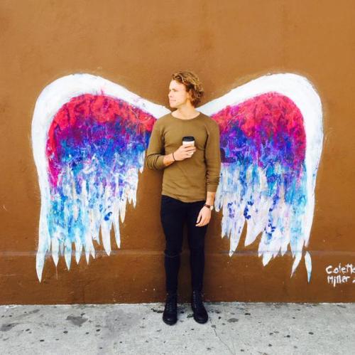 paintashtonwings:  So 9 months ago I made this (x) :and now Ashton posted this:It’s confimed. I have magical powers.